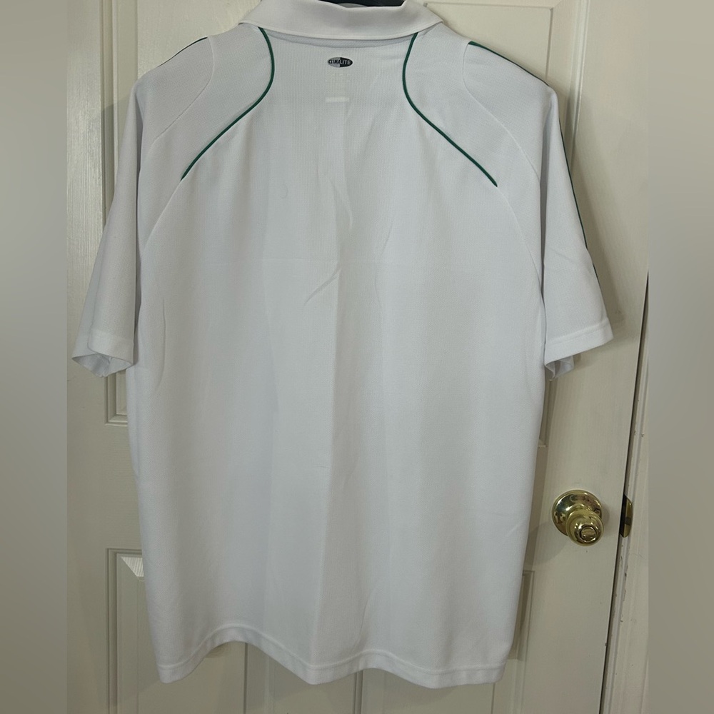 Adidas Dale Jr Racing Short Sleeve Polo Shirt Men’s 2XL White 3 Stripe - Picture 2 of 11